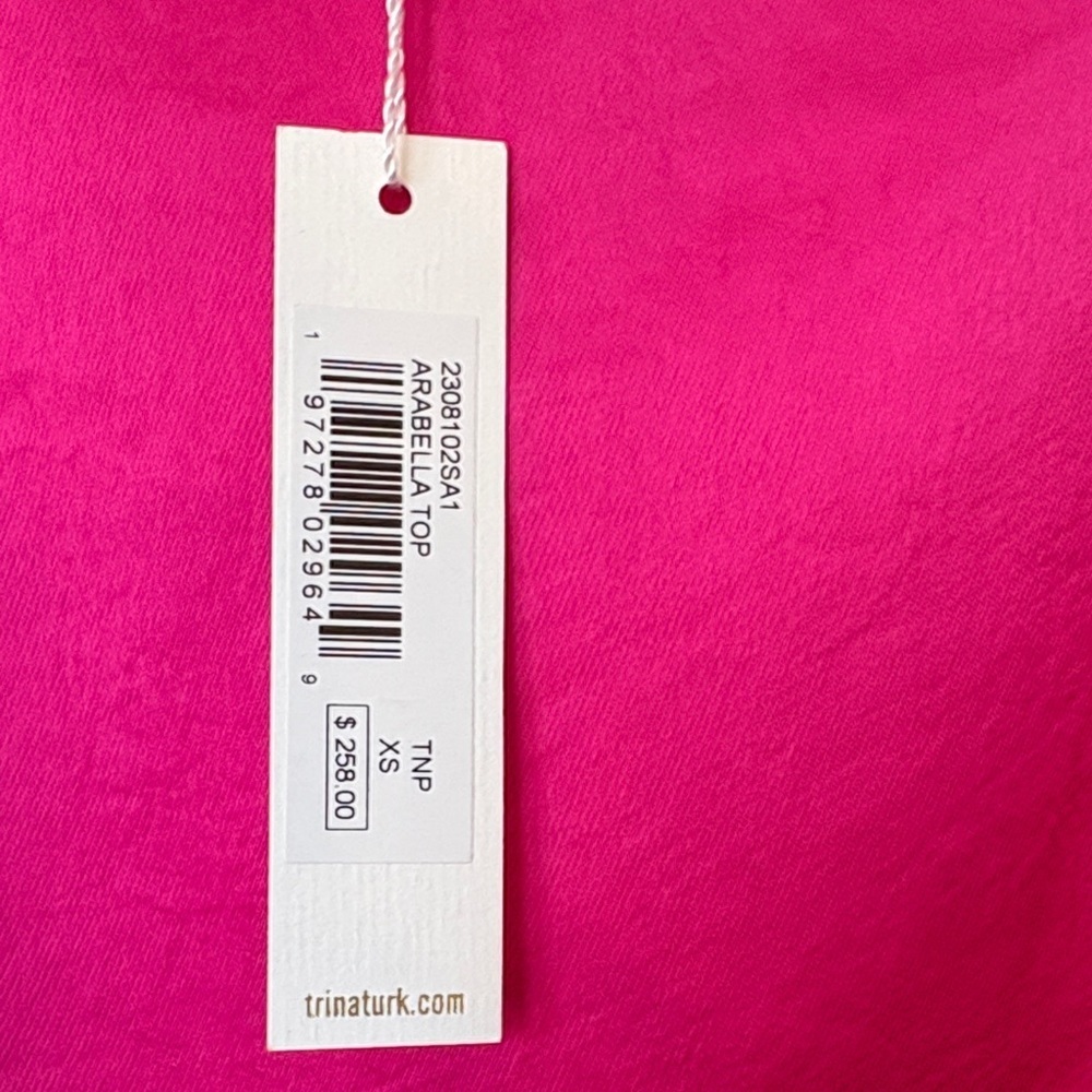 Trina Turk Vibrant Pink Fringe Blouse - Picture 4 of 7